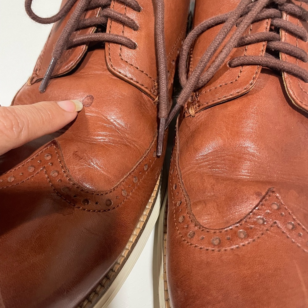 Cole Haan Original Grand Brown Wingtip Oxford Dress Shoes C26471 Mens Size 12M - Picture 6 of 12